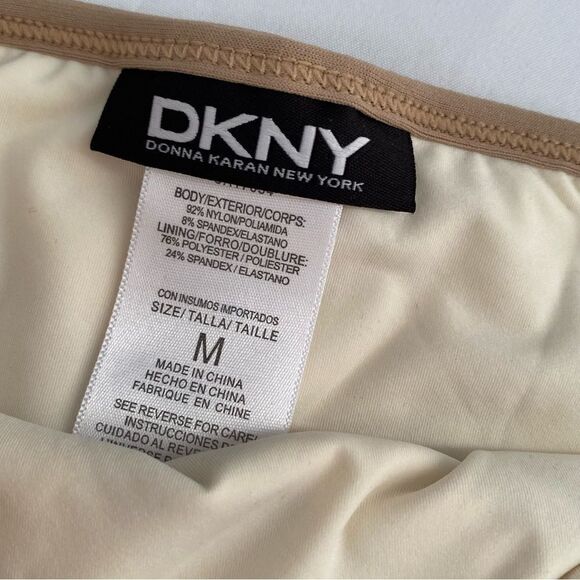 DKNY Women's Chic Stripe Spliced Classic Bikini Bottom Bare Size M - Picture 2 of 3